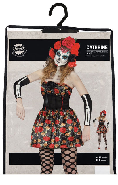 Costume di Halloween da donna Scheletro Giorno dei Morti