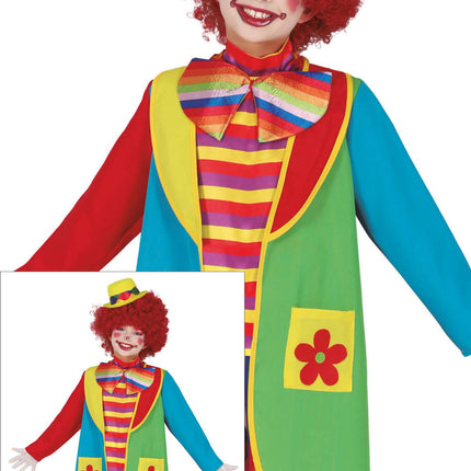 Costume da clown colorato per bambino