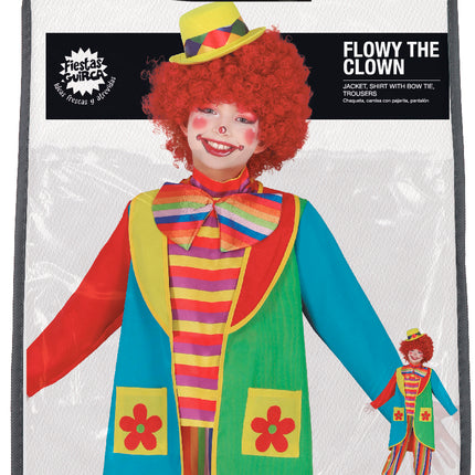 Costume da clown colorato per bambino