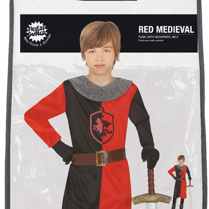 Costume da Cavaliere Rosso Nero Bambino