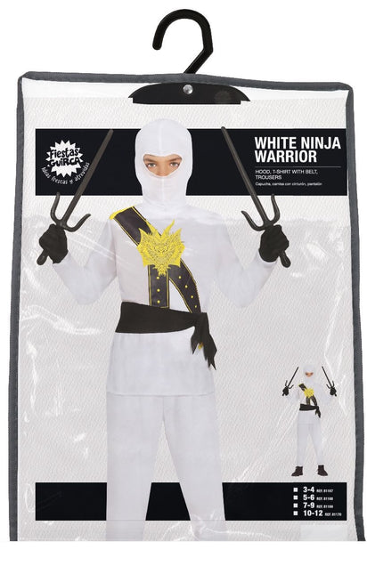 Costume da Ninja Ragazzo Bianco