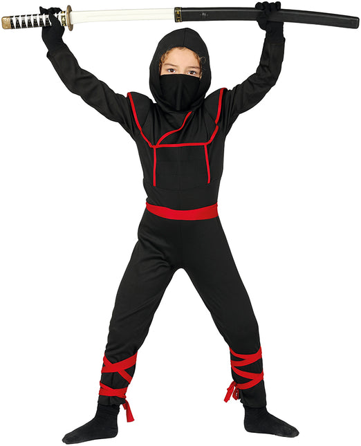 Tuta Ninja Bambino Rosso Nero