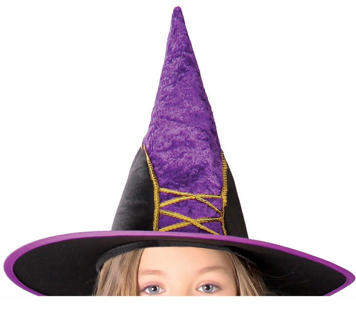 Costume da strega di Halloween per bambino in velluto