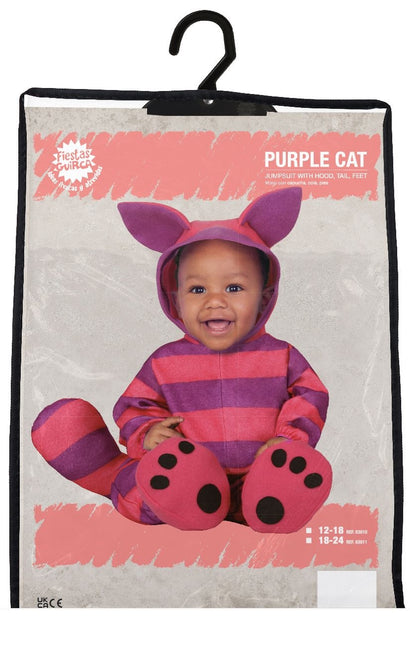 Costume da gatto viola per bambino