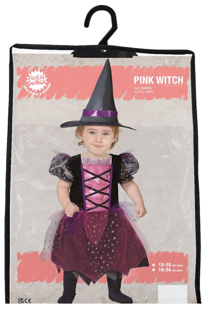 Costume da strega rosa per Halloween