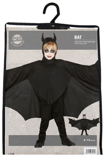 Costume da pipistrello per Halloween bambino nero 7/9 anni