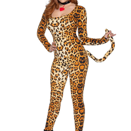 Cougar Catsuit Arancione Donna Leg Avenue