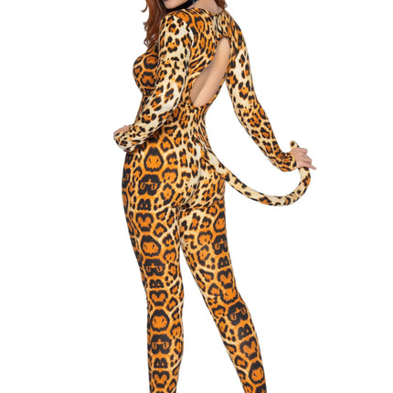 Cougar Catsuit Arancione Donna Leg Avenue