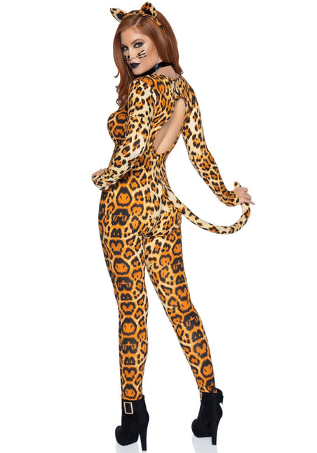 Cougar Catsuit Arancione Donna Leg Avenue