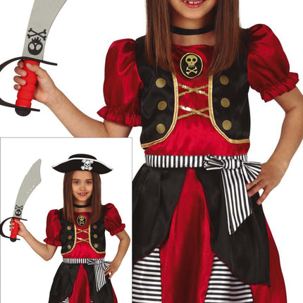 Costume da pirata bambino rosso