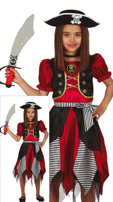 Costume da pirata bambino rosso