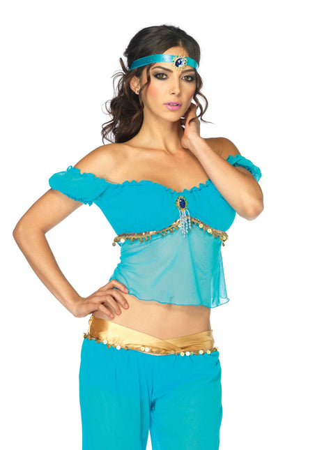 Costume da principessa Jasmine Blu Donna Leg Avenue