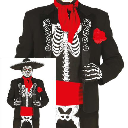 Costume messicano da uomo scheletro