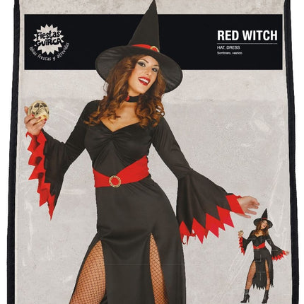 Costume Halloween Donna Strega Rosso