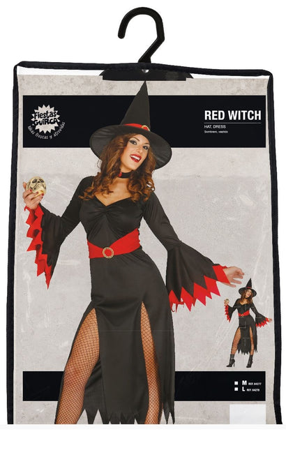 Costume Halloween Donna Strega Rosso