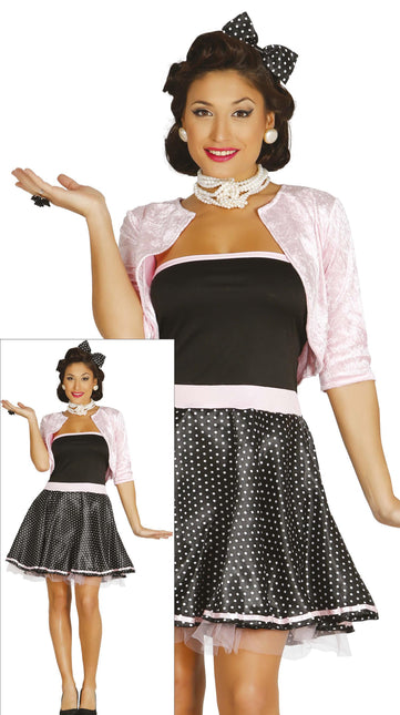 Costume Grease Donna Rosa anni '50