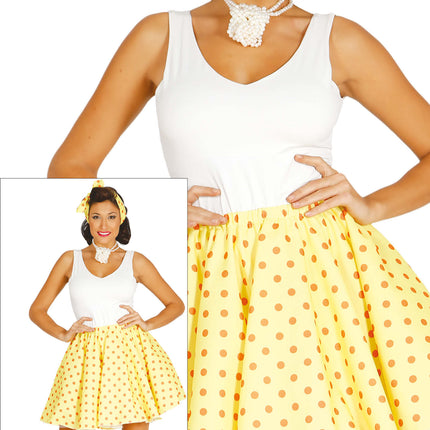 Set costume Grease giallo anni '50 donna L