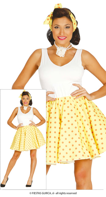 Set costume Grease giallo anni '50 donna L