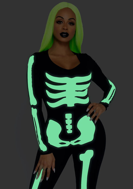 Halloween Catsuit Ladies Glow In The Dark Leg Avenue