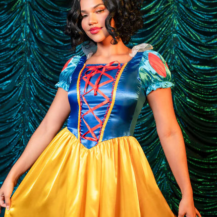 Snow White Dress Blue Yellow Ladies Leg Avenue