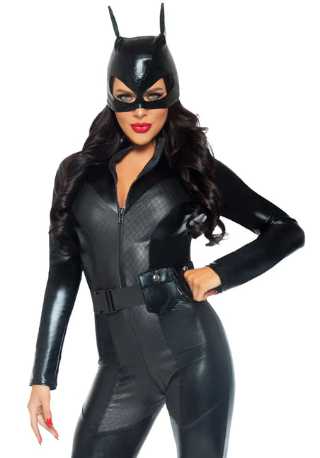 Catwoman Catsuit Nero Donna Crime Fighter Leg Avenue