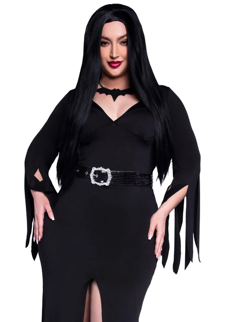 Morticia Dress Nero Ladies Immortal Beauty Leg Avenue