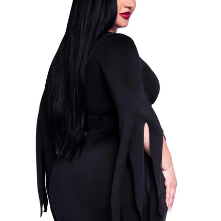 Morticia Dress Nero Ladies Immortal Beauty Leg Avenue