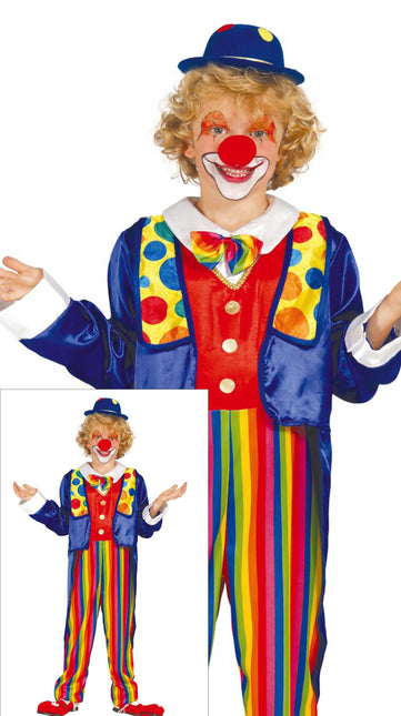 Costume da clown colorato per bambino