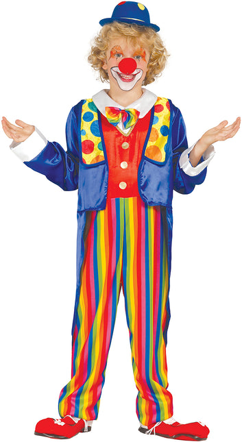 Costume da clown colorato per bambino