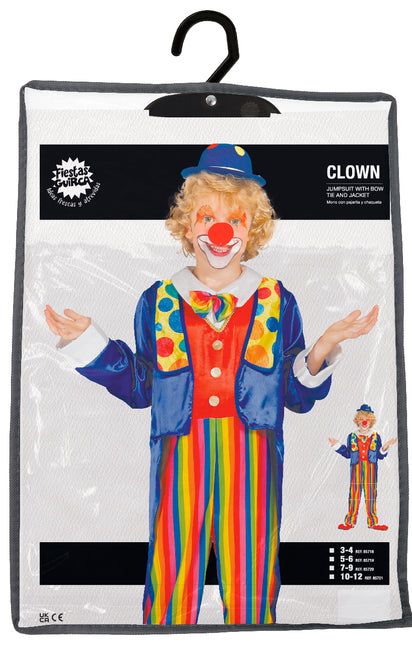 Costume da clown colorato per bambino