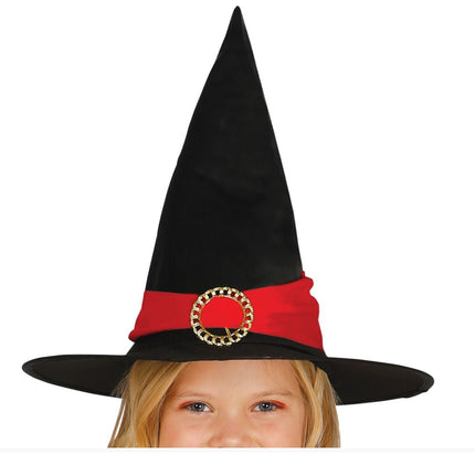 Costume di Halloween da strega bambino rosso