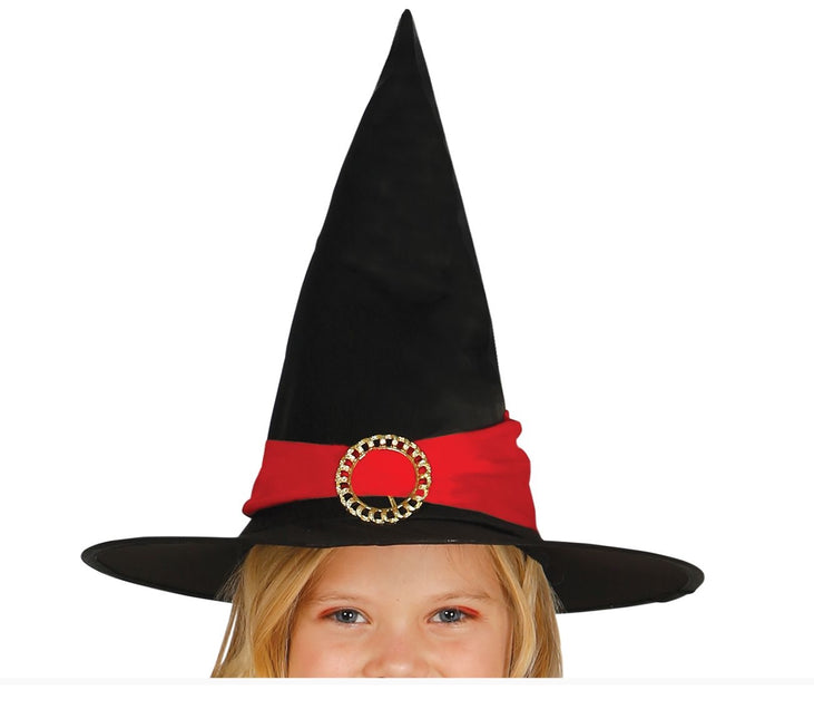 Costume di Halloween da strega bambino rosso