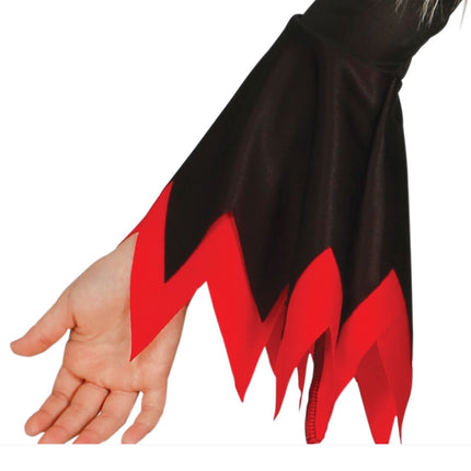 Costume di Halloween da strega bambino rosso