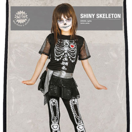 Costume Halloween Bambino Abito Scheletro Diamante