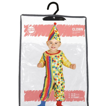 Costume da clown per bambino colorato