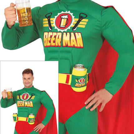 Costume da uomo orso da uomo verde