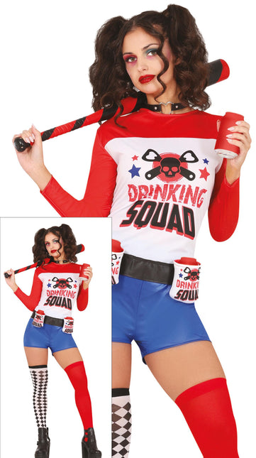 Costume da Harley Quinn Squadra da Bere Donna