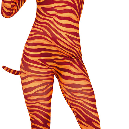 Costume da tigre arancione da donna