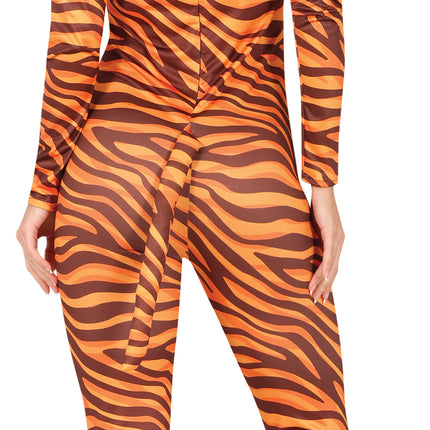 Costume da tigre arancione da donna