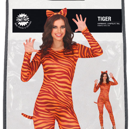 Costume da tigre arancione da donna