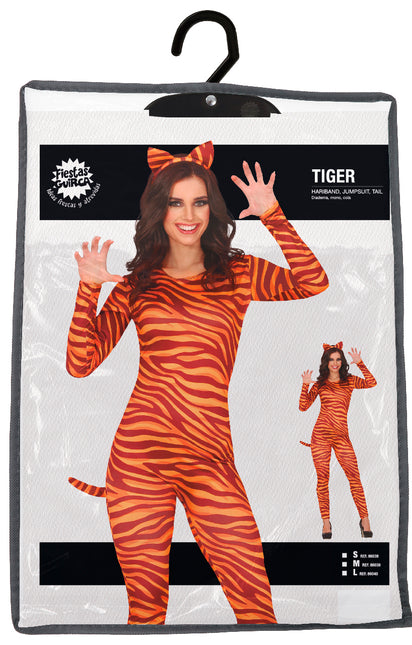 Costume da tigre arancione da donna