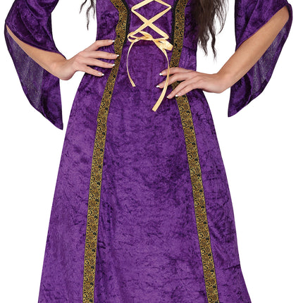 Costume medievale da donna viola