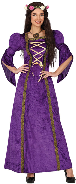 Costume medievale da donna viola