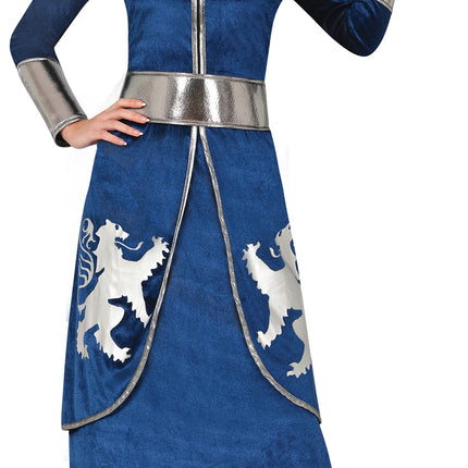 Costume da cavaliere blu da donna