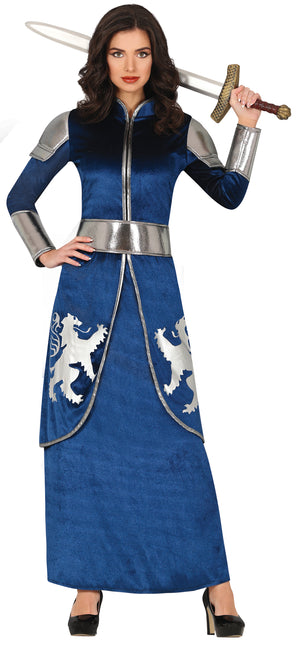 Costume da cavaliere blu da donna