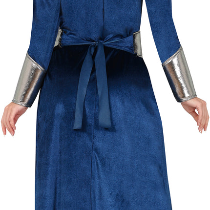 Costume da cavaliere blu da donna