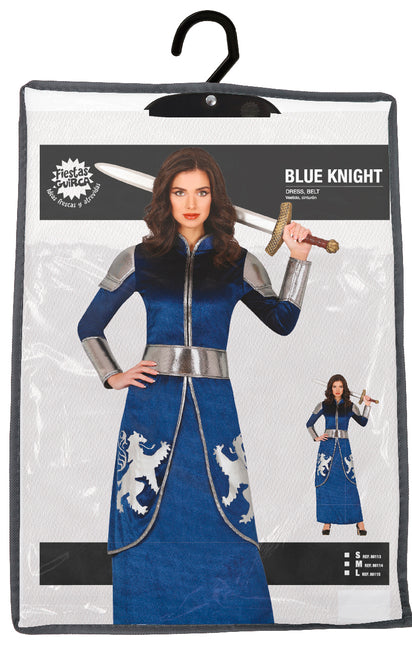 Costume da cavaliere blu da donna