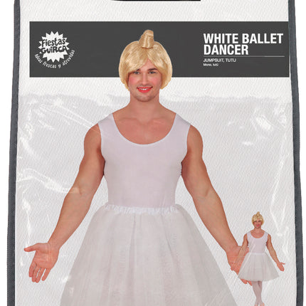 Costume da ballerina di danza classica uomo bianco