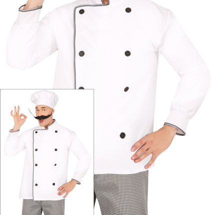 Costume da chef uomo bianco