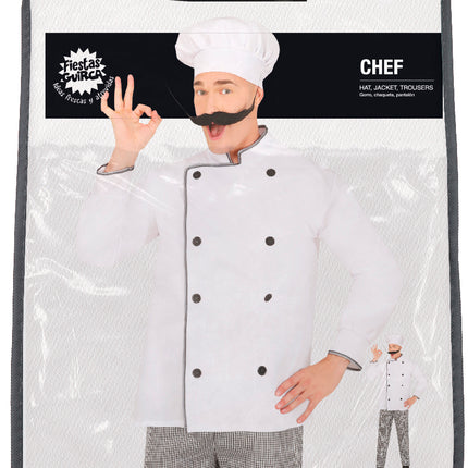 Costume da chef uomo bianco